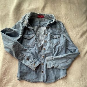 Jean Long Sleeve Button Up Shirt